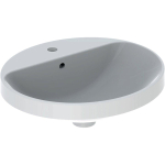 Geberit Variform lavabo à poser ovale 50x45cm avec trop-plein blanc SW421899