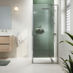 Sealskin Contour Porte pivotante 2 pièces avec paroi latérale - 1000x1000 mm - verre de sécurité clair 6 mm - avec revêtement Sealglas - argent brillant SW1471966