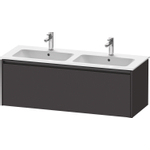 Duravit Ketho 2 meuble sous lavabo avec 1 tiroir pour double lavabo 128x48x44cm avec poignée anthracite graphite supermat SW772087