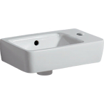 Geberit Renova Compact fontein - met kraangat rechts - met overloop - 40x25x15cm - compact - wit SW417365