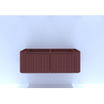 H&R badmeubelen Juice Meuble sous vasque - 120x45x40cm - angles arrondis - façade 3D - 2 tiroirs - poignée intégrée - terra mat SW867676