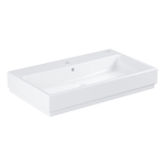 Grohe Cube Keramiek Opzetwastafel - 80x49cm - met kraangat en overloop - PureGuard - wit SW205859