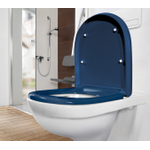 Villeroy et Boch O.novo Vita Siège WC avec abattant quick release et softclose borde poignée bleu 1025074