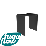 Fugaflow Caria Badkamerkrukje - 40x30x43cm - solid surface - mat zwart - Black Friday - SW1204555