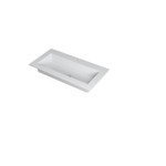 Ink Kraft wastafel - 120x45x1cm - zonder kraangat - polystone - mat wit SW439639