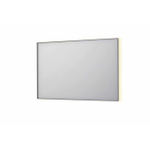INK SP32 spiegel - 120x4x80cm rechthoek in stalen kader incl indir LED - verwarming - color changing - dimbaar en schakelaar - geborsteld RVS SW955870