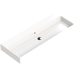 Thebalux wastafel quadro 120cm keramiek 1x kom zonder kraangat SW717305