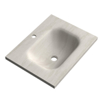 BRAUER Dune Medium Wastafel - 60cm - 1 wasbak - 1 kraangat - sintered stone - Ivory Travertin SW1477943