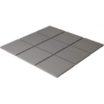 La Mosaic Factory London carreau mosaïque - 30x30cm - carrelage mural et de sol - carré - full body - Porcelaine - mat gris foncé (anthracite) SW1235299