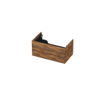 INK Wastafelonderkast - 80x45x37.6cm - 1 lade - push to open - met recht opdekfront - MFC - Noten SW439231