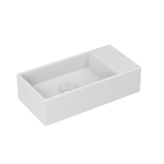 Ink versus lavabo lave-mains 36x9x18cm sans trou pour robinet à droite porcelaine blanc mat SW493352