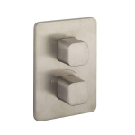 Crosswater Atoll Set de finition thermostatique avec 2 sorties Inox brossé SW648356