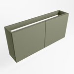 Mondiaz FOWY Meuble sous lave-mains - 110x22x50cm - 2 portes - push to open - softclose - Army SW1016912