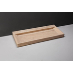 Forzalaqua Bellezza wastafel - 100.5x51.5x9cm - 2 kraangaten - gezoet travertin (beige) SW67759