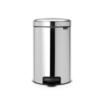 Brabantia NewIcon Poubelle à pédale - 12 litres - seau intérieur en plastique en métal - brilliant steel SW1117459