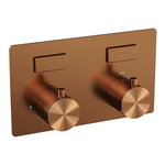 BRAUER Copper Edition - 2 functies - inbouwthermostaat - met inbouwdeel - drukknoppen - in/afbouwdelen - koper geborsteld PVD SW925586