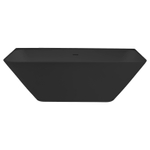 Best Design Borgh Baignoire semi-îlot 180x85x55cm Solid Surface Noir mat SW438762