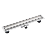 Fortifura Galeria douchegoot - 90cm - met tegelrooster - met vloerflens - PVD - geborsteld RVS SW716564