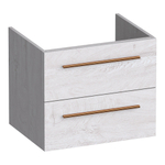 BRAUER Trust wastafelonderkast 60 excl. opbouwgrepen 2 softclose lades en 1 sifon uitsparing - Forest Seashell SW1204034