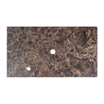 Saniclass Noche Topblad - 60x46cm - 1 kraangat - 1 sifon-uitsparing - gemeleerd natuursteen - Dark Emperador SW1242383