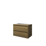 Proline top ensemble de meubles bas 80x46x55.2cm meuble avec étagère chêne idéal et plaque de recouvrement chêne idéal SW350348