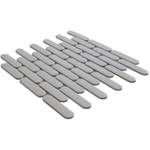 La Mosaic Factory Sevilla carreau mosaïque - 30x30cm - carrelage mural et de sol - Ovale - Porcelaine Blanc Mat SW716260