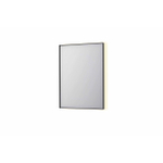 INK SP32 spiegel - 60x4x80cm rechthoek in stalen kader incl indir LED - verwarming - color changing - dimbaar en schakelaar - geborsteld metal black SW955952