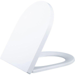 QeramiQ Dely Toiletset - inbouwreservoir Qeramiq Flush - 35mm zitting - kunststof mat zwarte bedieningsplaat - rechthoekige knoppen - glans wit SW1580651