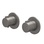 IVY Pact Partie apparente - pour mitigeur thermostatique encastré - inverseur 2 voies - Symmetry - rosace ronde - Metal black PVD brossé SW1031021