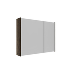 Saniclass Holz Frame Spiegelkast - 80x63x16cm - inclusief zijpanelen - Eiken charcoal SW1470582