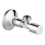GROHE robinet d'arrêt d'angle filetage extérieur avec bague d'étanchéité en téflon 1/2 x1/2 avec poignée métallique chrome SW32006