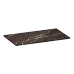 Saniclass Artificial Marble Wastafelblad - 80x46x2 - Zonder kraangat - composiet - Copper Brown SW957291