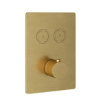 Hotbath Cobber Afbouwdeel inbouwthermostaat - met 2 pushbuttons geborsteld messing - PVD - (goud) SW229984