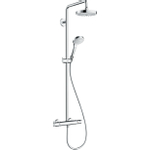 Hansgrohe Croma Select S Ensemble de douche à effet pluie - douche de tête 18cm - thermostatique - blanc/chrome 0605340