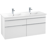 Villeroy & Boch Venticello meuble sous-lavabo - 125,3x59cm - 4x tiroir blanc mat GA43717