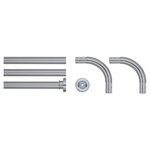 Sealskin Seallux Tringle de rideau de douche Ensemble combiné. Ø 28 mm Aluminium Chrome pour 90x90. 90x90x90 ou 80x170 cm CO276669018