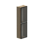 Thebalux hoge kast 165x45x29 2x glasdeur 1x greeplijst aluminium links draaiend t.b.v. Type 1/3/5/9 SW841044