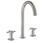 GROHE Atrio Wastafelkraan Opbouw - uitloop 16.6cm - M-size - waste - hoog - - kruisgrepen - supersteel SW224961