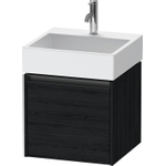 Duravit Ketho.2 Wastafelonderbouwkast - met 1 lade - 48.4x46x44cm - met greep antraciet - eiken zwart mat SW772274