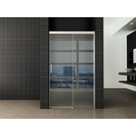 Wiesbaden Puerta Softclose 2.0 douchedeur - 1000x2000 chroom profiel - 8mm glasdikte NANO - chroom SW295885