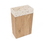 Saniclass Holz Pure Toiletmeubelset - 40x60.5cm - 1 deur - fontein terrazo - kraangat rechts - eiken natural SW1577778