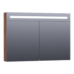 Saniclass Double Face Spiegelkast - 100x70x15cm - verlichting - geintegreerd - 2 links- rechtsdraaiende spiegeldeur - MFC - viking shield SW370057