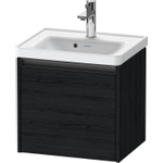 Duravit Ketho.2 Wastafelonderbouwkast - met 1 lade - 48.4x37.5x44cm - met greep antraciet - eiken zwart mat SW771924