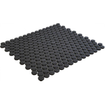 La Mosaic Factory London carreau mosaïque - 31,5x29,4cm - carrelage mural et de sol - Rond - Porcelaine Noir Mat SW62258