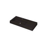 INK Momento wastafel - 100x45x9cm - 1 wasbak links - 1 kraangat - Quartz zwart SW798394