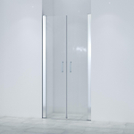 Saniclass Neptune Double portes 90x200cm verre de sécurité 6mm anti calcaire chrome SW208812