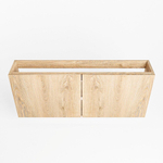 Mondiaz FOWY Meuble sous lave-mains - 90x22x50cm - 2 portes - push to open - softclose - Washed Oak SW1016870