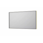 INK SP32 miroir - 140x4x80cm rectangulaire en cadre en acier incl LED indir - chauffage - changement de couleur - dimmable et interrupteur - noir mat SW955835