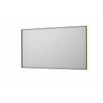 INK SP32 spiegel - 140x4x80cm rechthoek in stalen kader incl indir LED - verwarming - color changing - dimbaar en schakelaar - mat zwart SW955835