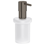 GROHE Essentials distributeur de savon en verre sans porteur Brushed Hard graphite brossé (anthracite) SW98937